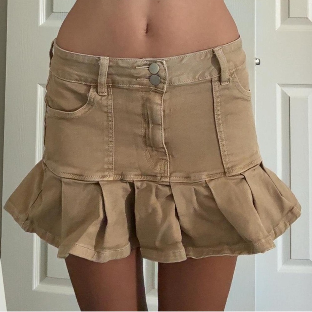 Windsor Tan Mini Skirt
